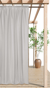 Curtain 140 x 250 Garden with Tape Gaia Gray