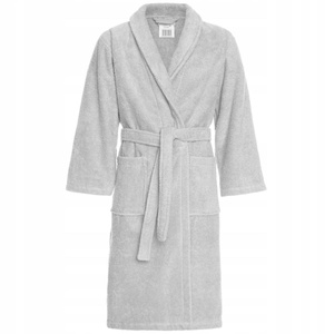 Hotel Bathrobe Cotton Terry Unisex XS Grey