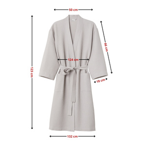Gofer Unisex Cotton Bathrobe Vizzy XL 03 Gray