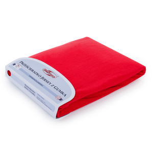 Jersey sheet with elastic 016_D Red 120x200