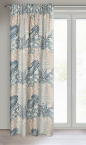 Curtain 140 x 270 Decorative Lenny Natur+Blue