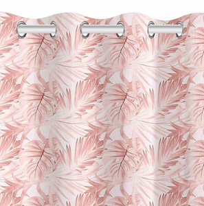 Curtain 140 x 250 Decorative Hibis Sliders Powder