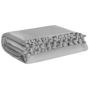 Blanket 150 x 200 Microfiber Pompies Grey