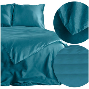 Bedding 220 x 200 3pc Satin Nova3 Turquoise