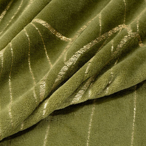 Blanket 150 x 200 Plush Lili4 Olive + Gold