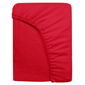 Terry sheet with elastic 016_D Red 160x200