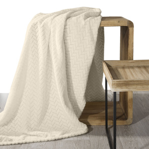 Blanket 220 x 200 Microfiber Design Cindy Beige