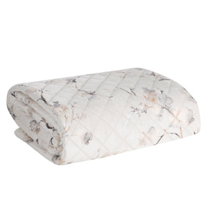 Quilted Velvet Bedspread 170 x 210 Blink5 Cream