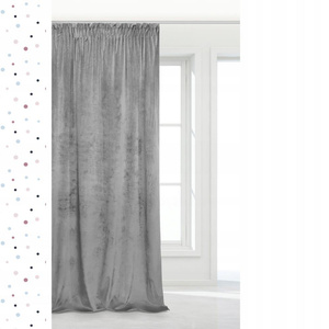 Curtain 140 x 270 Decorative Velvet Soft Ash