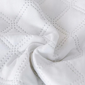 Bedspread 140 x 200 Quilted Double Sided Ruffy White