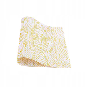 30 x 45 Decorative Geometric Yellow Placemat