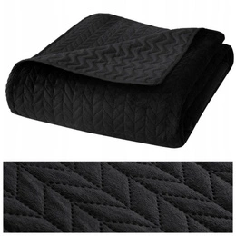 200 x 220 Quilted Velvet Moxie Bedspread Black