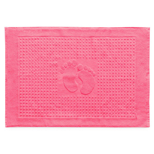 Bathroom Mat 50x70 Hotel Style Footprints Fuchsia