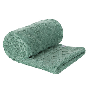 Blanket 200 x 220 Design Microfiber Braid Mint