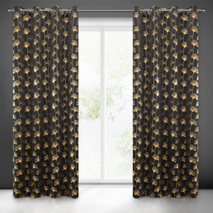Curtain 135 x 250 Decorative Blackout Clara3 Black