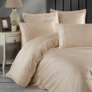 Bedding set 200 x 220 3 pieces Satin with Guipure Valinor3