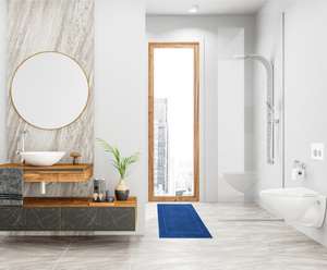 Bathroom Rug Sora 50 x 70 20 650 g/m2 Blue