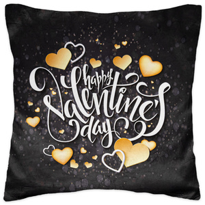 Pillowcase 40 x 40 Decorative Heart Velvet 01
