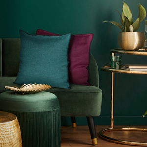 Decorative Linen 5B Green+Black pillowcase 45 x 45