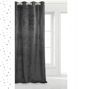 Curtain 140 x 250 Decorative Velvet Soft Graphite