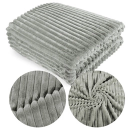 Blanket 200 x 220 Microfiber Embossed Ardea Stripes 44