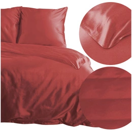 Bedding 180 x 200 3pc Satin Nova3 Red