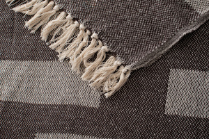 150 x 200 Cotton Boho Aredo 11 Brown Blanket