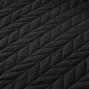 200 x 220 Quilted Velvet Moxie Bedspread Black