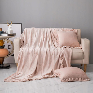 Blanket 150 x 200 Microfiber Frill Ruffly Powdered