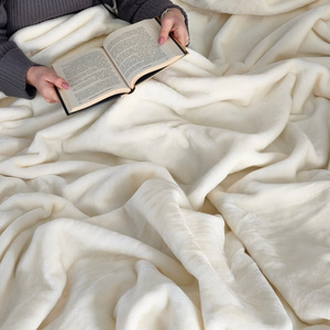 Blanket 160 x 200 Acrylic Solid Warm Yasemin 08