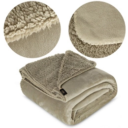 Blanket 170 x 210 Microfiber Two-sided Tedy Beige