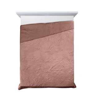 Bedspread 220 x 240 Quilted Velvet Luiz4 Pink