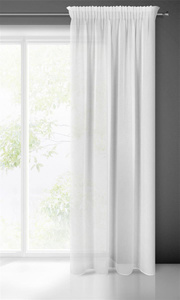 Decorative Curtain Sandra 140 x 270 Tape White