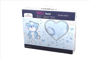 Blanket 80 x 100 Baby Acrylic Shell Blue 02