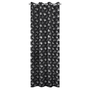 Curtain 135 x 250 Decorative Blackout Clara1 Black