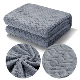 Blanket 200 x 220 Microfiber Stamped Ardea Herringbone 13