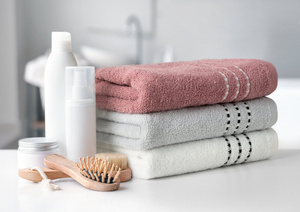 Fiore Bath Towel (03) 50 x 90 Steel