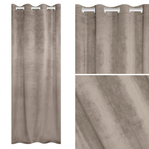 Curtain 140 x 250 Decorative Velvet Soft C.Beige