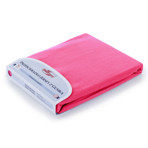 Jersey sheet with elastic 023_D Fuchsia 200x220