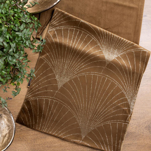 35 x 140 Decorative Velvet Blink14 Brown Runner