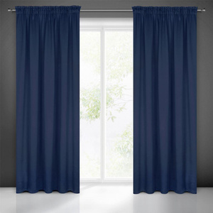 Blackout Logan Tape Curtain 140 x 270 Navy Blue