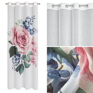 Curtain 140 x 260 Decorative 2 pcs Lia White+Pink
