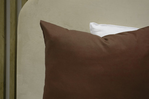 Cotton pillowcase 50 x 50 Solid Ola Brown