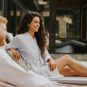 Gofer Unisex Cotton Bathrobe Vizzy L 03 Gray