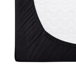 Jersey sheet with elastic 002_D Black 120x200