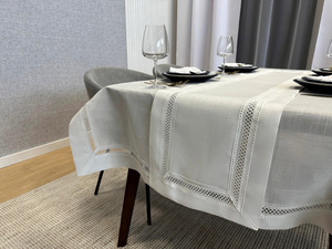 Stain-resistant Table Runner 35 x 110 with Lace Nela 549