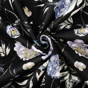 Bedding 220 x 200 3pc Cotton Peony Dark Black