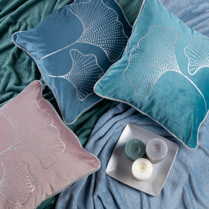 Velvet pillowcase Fres 45 x 45 Dark green