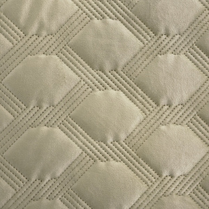 Quilted Velvet Bedspread Sofia5 170 x 210 Beige