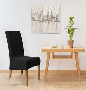 Smooth Chair Cover 35x55x30 Pokr03 Black